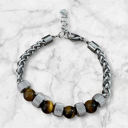 Tiger Eye Silver Bracelet