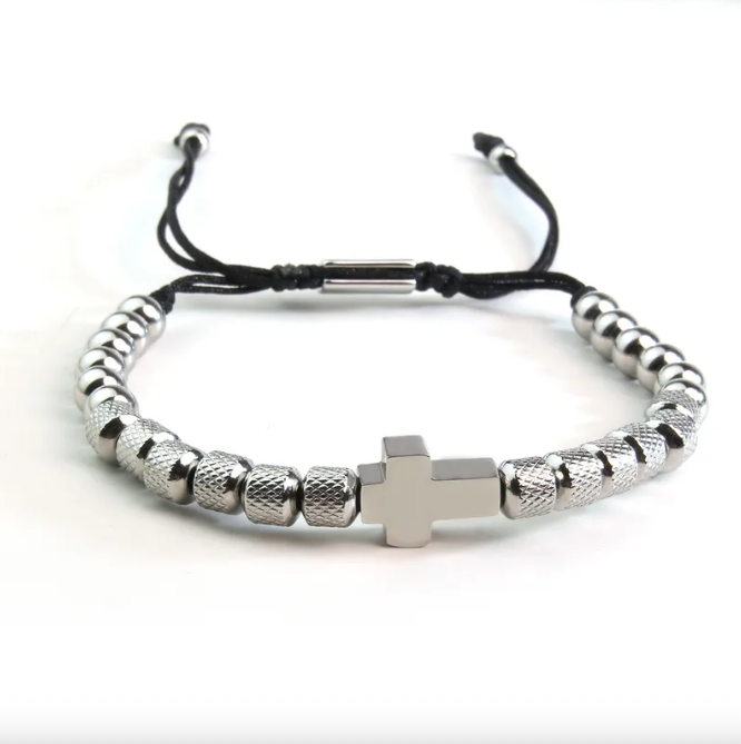 Cross Beaded Bracelet