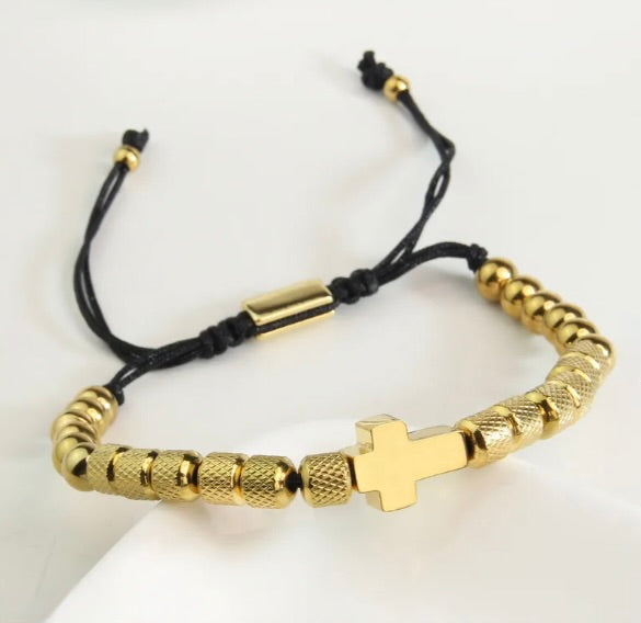 Cross Beaded Bracelet