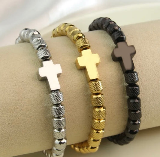 Cross Beaded Bracelet